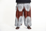 Plus Size Marble Mandalas Men's Harem Pants in Brown