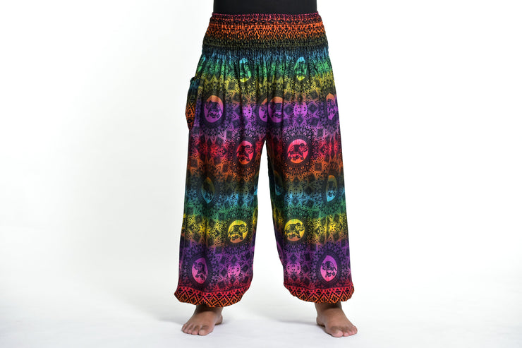 Plus Size Rainbow Elephant Women's Elephant Pants in Purple