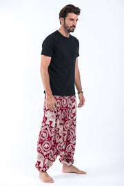 Imperial Elephant Drop Crotch Men's Elephant Pants in Red