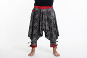 Paisley Thai Hill Tribe Fabric Men's Harem Pants with Ankle Straps