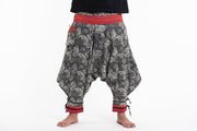 Plus Size Paisley Thai Hill Tribe Fabric Men's Harem Pants with Ankle Straps