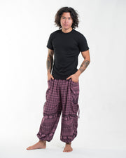 Men's Hill Tribe Cotton Elephant Pants in Purple