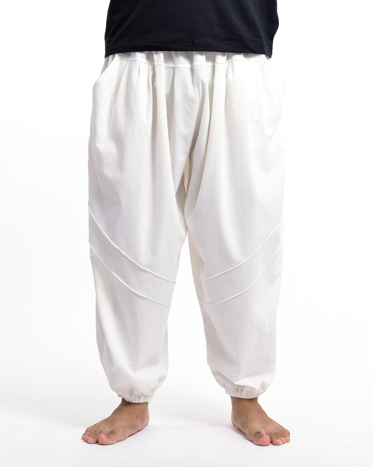 Genie Men's Cotton Harem Pants in White