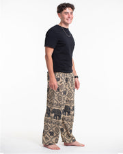 Diamond Elephant Tall Harem Pants in Gold