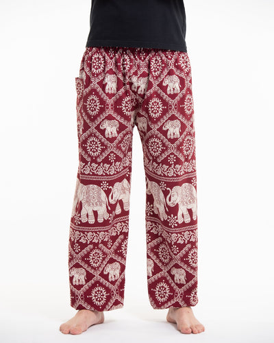 Diamond Elephant Tall Harem Pants in red