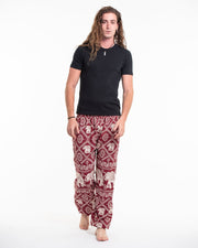 Diamond Elephant Tall Harem Pants in red