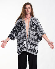 Parade Elephant Kimono Cardigan in Black