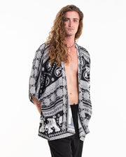 Parade Elephant Kimono Cardigan in Black