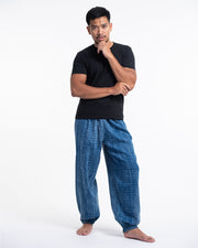 Men's Stone Washed Cotton Pants in Indigo