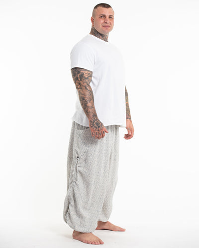 Plus Size Men's Ribbed Cotton Pants in Blue