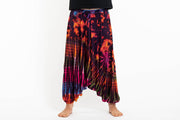 Tie Dye Men's Spandex Cotton Low Cut Harem Pants in Purple