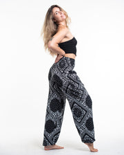 Patchwork Paisley Tall Harem Pants in Black