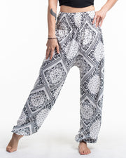 Patchwork Paisley Tall Harem Pants in White