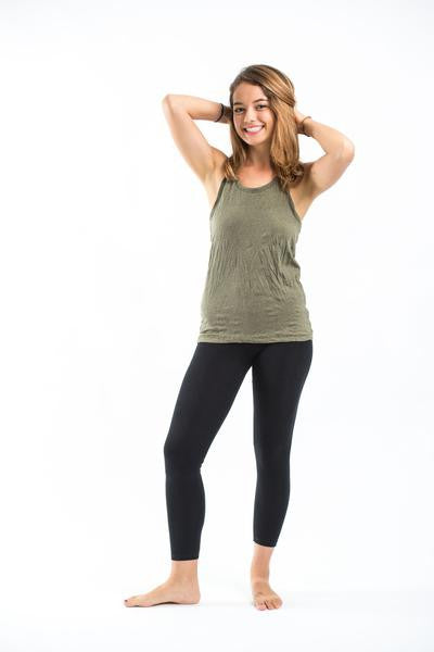 Super Soft Sure Design Women's Tank Tops Olive