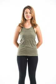 Super Soft Sure Design Women's Tank Tops Olive