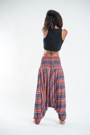 Aztec Stripes 2-in-1 Jumpsuit Harem Pants in Peach