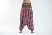 Aztec Stripes 2-in-1 Jumpsuit Harem Pants in Peach