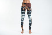 Patch Dye Tie Dye Cotton Leggings in Brown