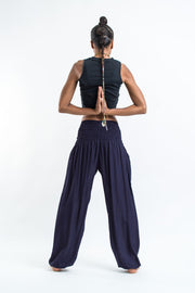 Solid Color Women's Harem Pants in Blue