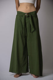 Women's Thai Harem Palazzo Pants in Solid Green