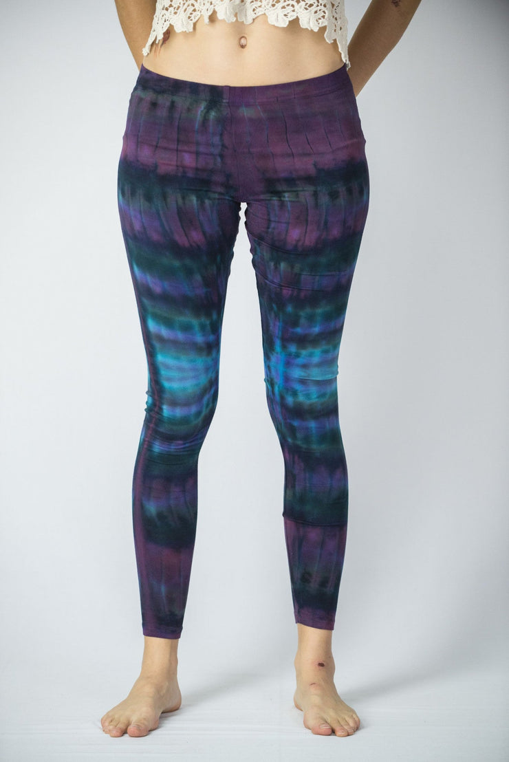 Patch Dye Tie Dye Cotton Leggings in Indigo