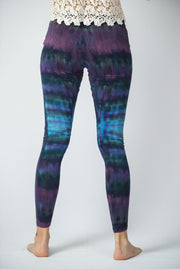 Patch Dye Tie Dye Cotton Leggings in Indigo