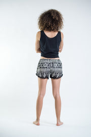 Tribal Prints Pom Pom Shorts In Black/Black