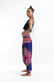 Dashiki Prints 2-in-1 Jumpsuit Harem Pants in Navy