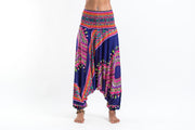 Dashiki Prints 2-in-1 Jumpsuit Harem Pants in Navy