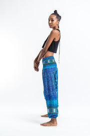 Tribal Chakras 2-in-1 Jumpsuit Harem Pants in Blue