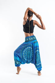 Tribal Chakras 2-in-1 Jumpsuit Harem Pants in Blue