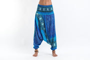 Tribal Chakras 2-in-1 Jumpsuit Harem Pants in Blue