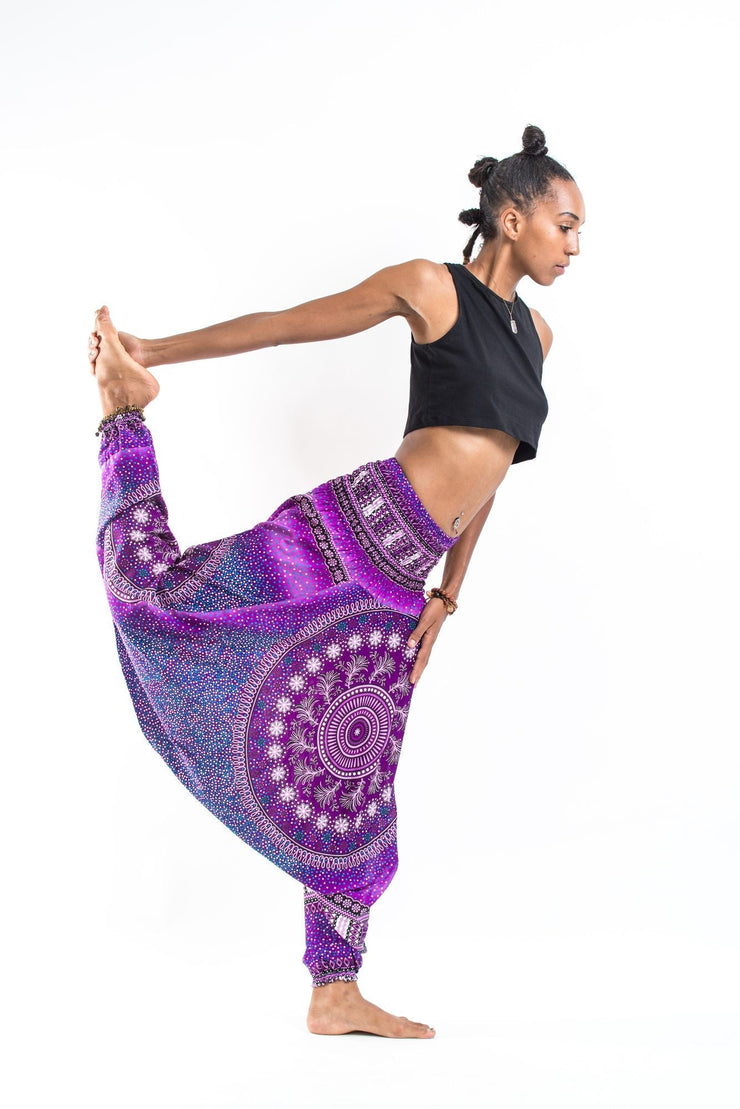 Tribal Chakras 2-in-1 Jumpsuit Harem Pants in Purple