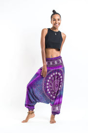 Tribal Chakras 2-in-1 Jumpsuit Harem Pants in Purple