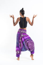 Tribal Chakras 2-in-1 Jumpsuit Harem Pants in Purple