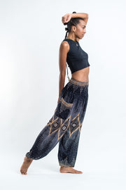 Diamond Peacock Women's Harem Pants in Black