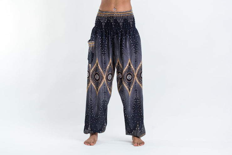 Diamond Peacock Women's Harem Pants in Black