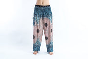 Geometric Mandalas Women's Harem Pants in Silver Gray