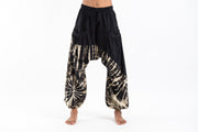 Tie Dye Cotton Women Harem Pants in Black