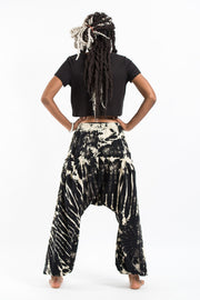 Tie Dye Cotton Women Harem Pants in Black White