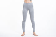 Solid Color Cotton Leggings in Gray