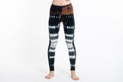 Patch Dye Tie Dye Cotton Leggings in Brown