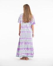 Tie Dye Loose Midi Dress in Purple