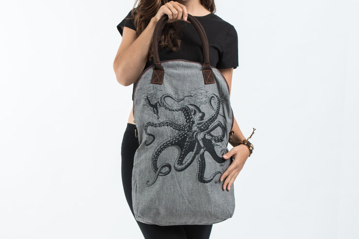 Octopus Denim Everyday Tote Bag