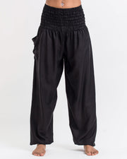 Solid Color Women's Harem Pants in Black