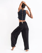 Solid Color Women's Harem Pants in Black