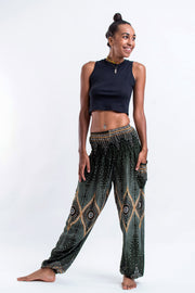 Diamond Peacock Women's Harem Pants in Green