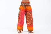 Tribal Chakras Women's Harem Pants in Orange