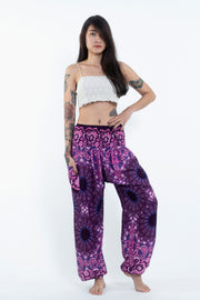 Paisley Mandalas Women's Harem Pants in Purple