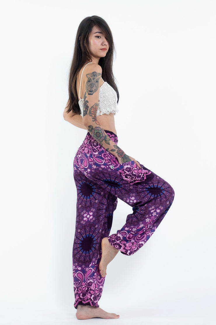 Paisley Mandalas Women's Harem Pants in Purple